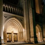 Nat'l Cathedral-Entrance at Night