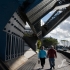 Walking under the Harbour Bridge