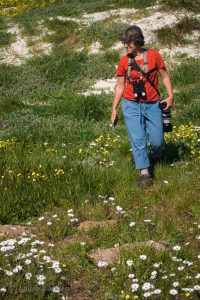 Julie Zickefoose Amid Flowers